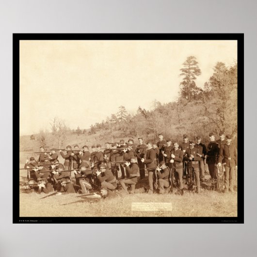 Company C 3rd US Infantry Aiming Guns SD 1890 ポスター (正面)