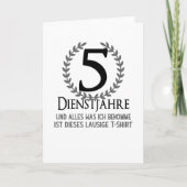 Company Celebration 5 Year Anniversary Employee カード (正面)