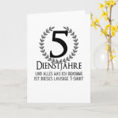 Company Celebration 5 Year Anniversary Employee カード (黄色い花)