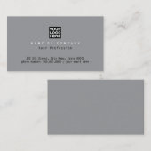 Company Corporative Business Name Gray 名刺 (正面/裏面)