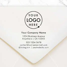 Company Details Stamp | Business Address Logo ラバースタンプ