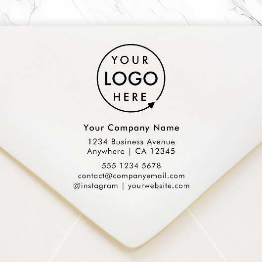 Company Details Stamp | Business Address Logo ラバースタンプ