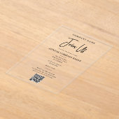 Company Event Office Party Corporate Annual White アクリル招待状 (レイダウン)