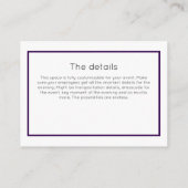 Company Event Ticket Concert Admit One Invitation エンクロージャーカード (裏面)