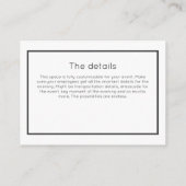 Company Event Ticket Concert Admit One Invitation エンクロージャーカード (裏面)