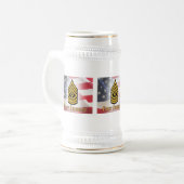 Company First Sergeant Gift White Mug ビールジョッキ (正面左)