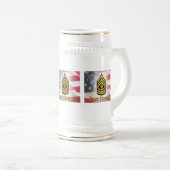 Company First Sergeant Gift White Mug ビールジョッキ (正面右)