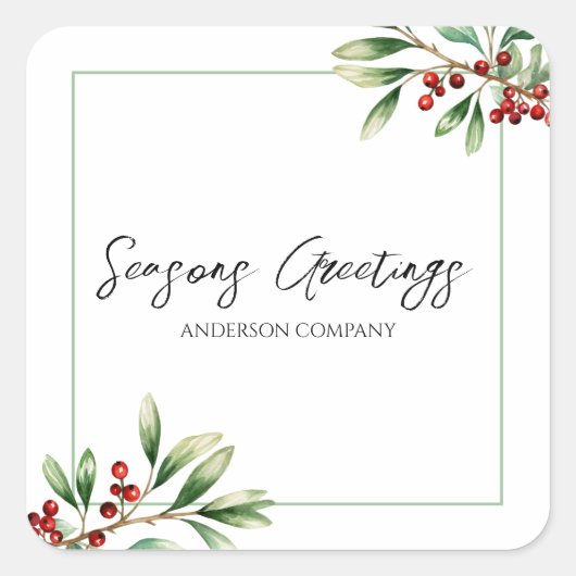 Company Holiday Party  スクエアシール (正面)