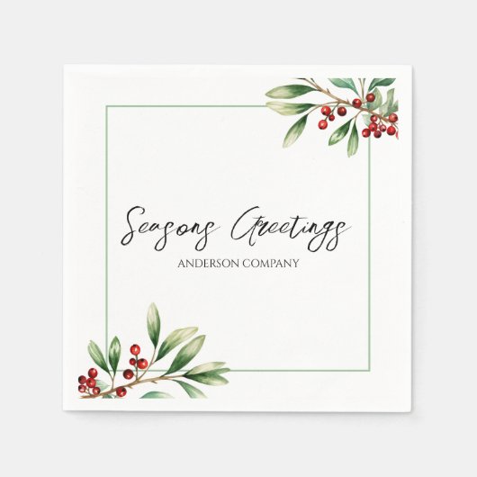 Company Holiday Party  スタンダードカクテルナプキン (正面)