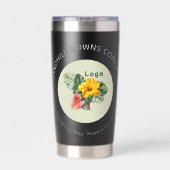 Company Logo and Business Name Curved Text 保温保冷タンブラー (背面)