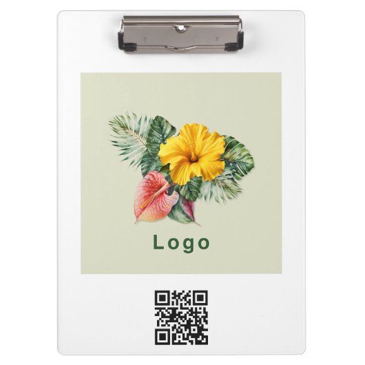 Company Logo and QR code Promo Merch クリップボード (正面)