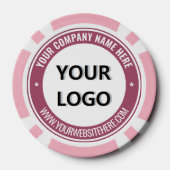 Company Logo and Text Business Poker Chips Example ポーカーチップ (裏面)