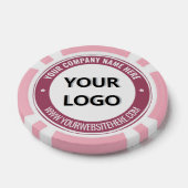 Company Logo and Text Business Poker Chips Example ポーカーチップ (シングル)
