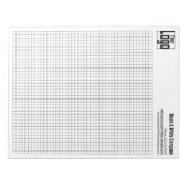Company Logo Black Grid Graph Calcpad ノートパッド (正面)