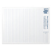 Company Logo Blue College Rule Project Identifier ノートパッド (正面)