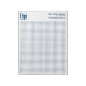 Company Logo Blue Grid Graph Calcpad ノートパッド (回転)