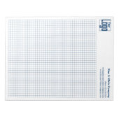 Company Logo Blue Grid Graph Calcpad ノートパッド (正面)