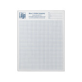 Company Logo Blue Grid Graph Project Identifier ノートパッド (回転)