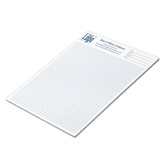 Company Logo Blue Grid Graph Project Identifier ノートパッド (アングル)