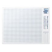 Company Logo Blue Grid Graph Project Identifier ノートパッド (正面)