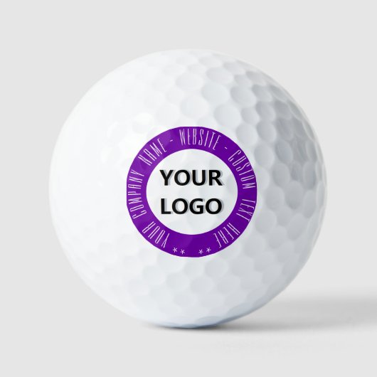 Company Logo Branded Stamps Golf Balls Template ゴルフボール (正面)
