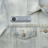 Company Logo Brushed Charcoal Professional ID  名札 (インサイチュ)