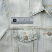 Company Logo Brushed Charcoal Professional ID  名札 (インサイチュ)