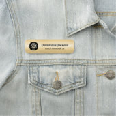Company Logo Brushed Gold Employee ID  名札 (インサイチュ)
