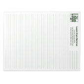 Company Logo Contact Green Line College Rule ノートパッド (正面)