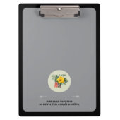 Company Logo Custom Text Gray Clipboard クリップボード (正面)