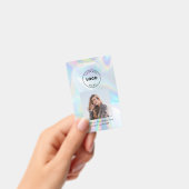 Company Logo Employee QR Code Holographic Photo ID バッジ (手持ち)