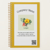 Company Logo Gift Merchandise QR code Planner プランナー手帳 (正面)