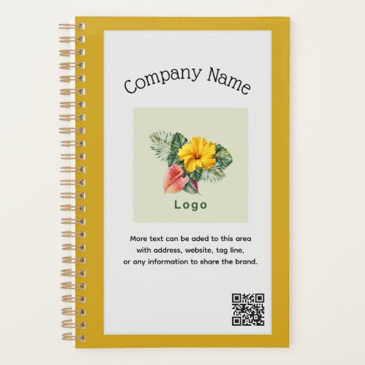 Company Logo Gift Merchandise QR code Planner プランナー手帳 (正面)
