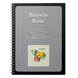 Company Logo Gray Spiral Photo Notebook ノートブック