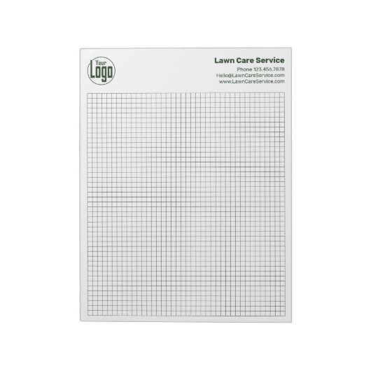 Company Logo Green Grid Graph Calcpad ノートパッド (回転)