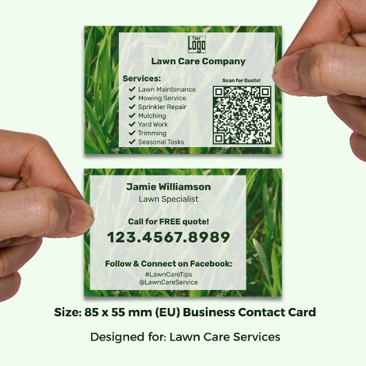 Company Logo List Call to Action Garden Care 名刺