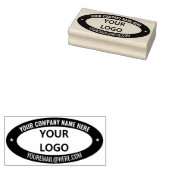Company Logo Name Info Oval Rubber Stamp Example ラバースタンプ (押印)