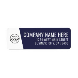 Company Logo Navy Blue Business ラベル