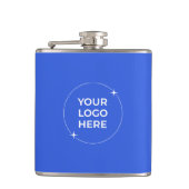 Company Logo Royal Blue Marketing Giveaway Flask フラスク (正面)