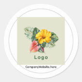 Company Logo Square Template  ラウンドシール (正面)