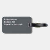 Company Logo Template Gray Business Card Holder ラゲッジタグ (裏面横)