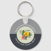 Company Logo Thank You Customer Giveaway キーホルダー (正面)