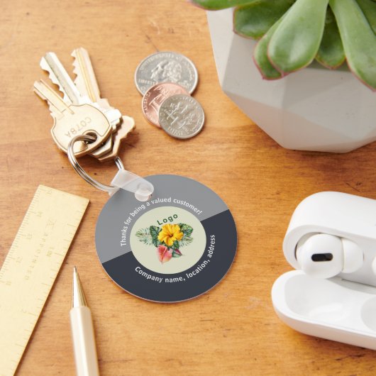 Company Logo Thank You Customer Giveaway キーホルダー (デスク)
