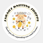 Company Logo Thank You Round Stickers ラウンドシール (正面)