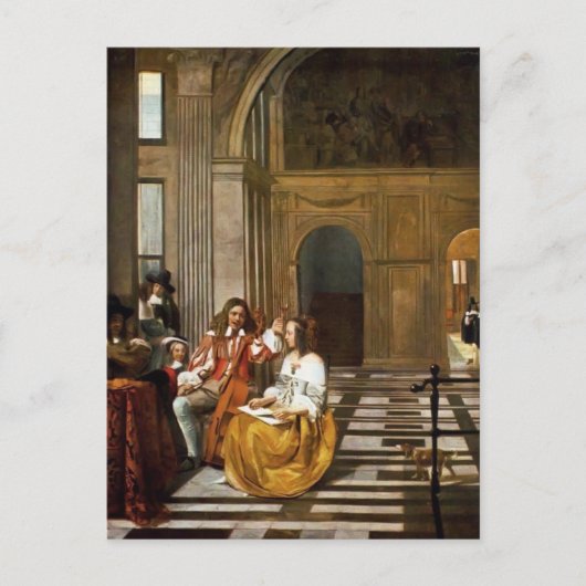 Company Making Music by Pieter de Hooch ポストカード (正面)