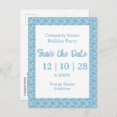 Company Name Holiday Party Save The Date Snowflake インビテーションポストカード (正面/裏面)