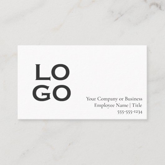Company or Business Custom Logo 名刺 (正面)
