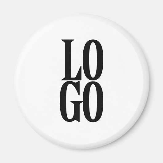 Company or Business Custom  Logo on White マグネット (正面)