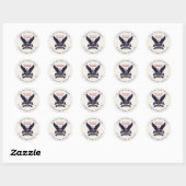 Company Patriotic Stickers Custom Branding ラウンドシール (シート)
