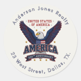 Company Patriotic Stickers Custom Branding ラウンドシール